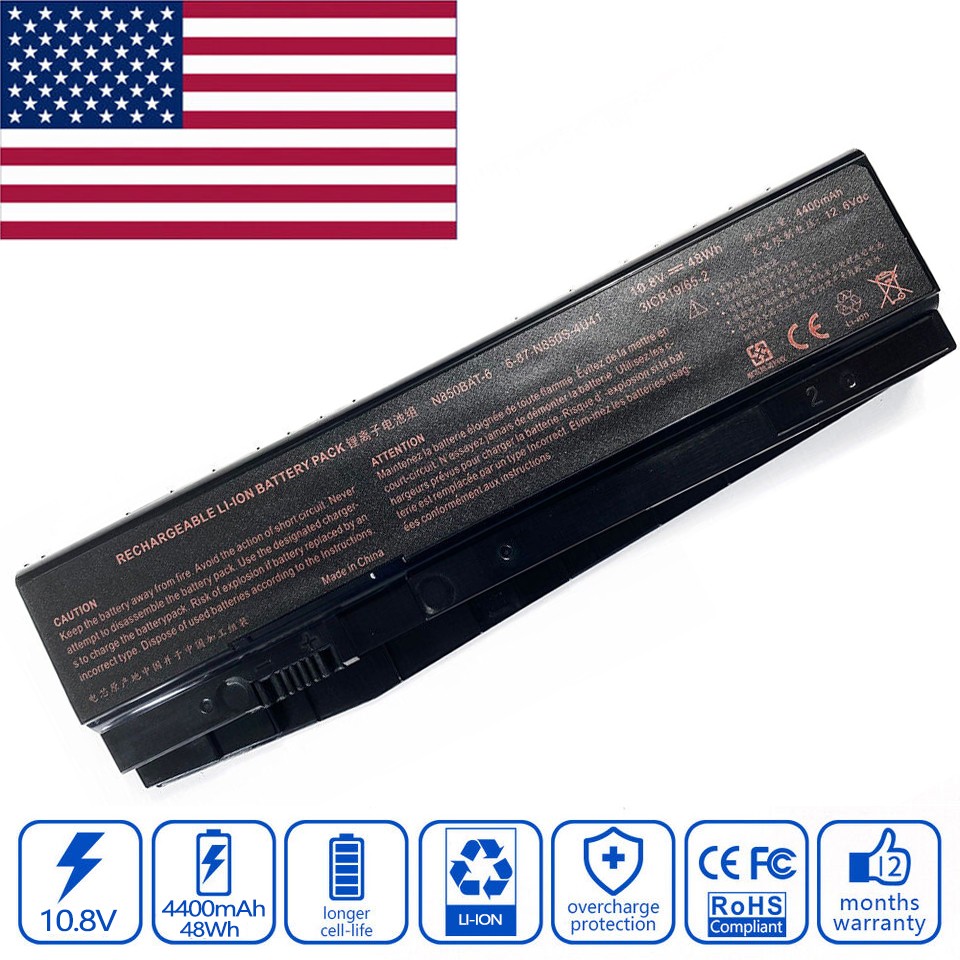 N850BAT-6 Battery for Sager NP5855(N855HJ) NP5850(N850HC) NP5852(N850HL) NP5855