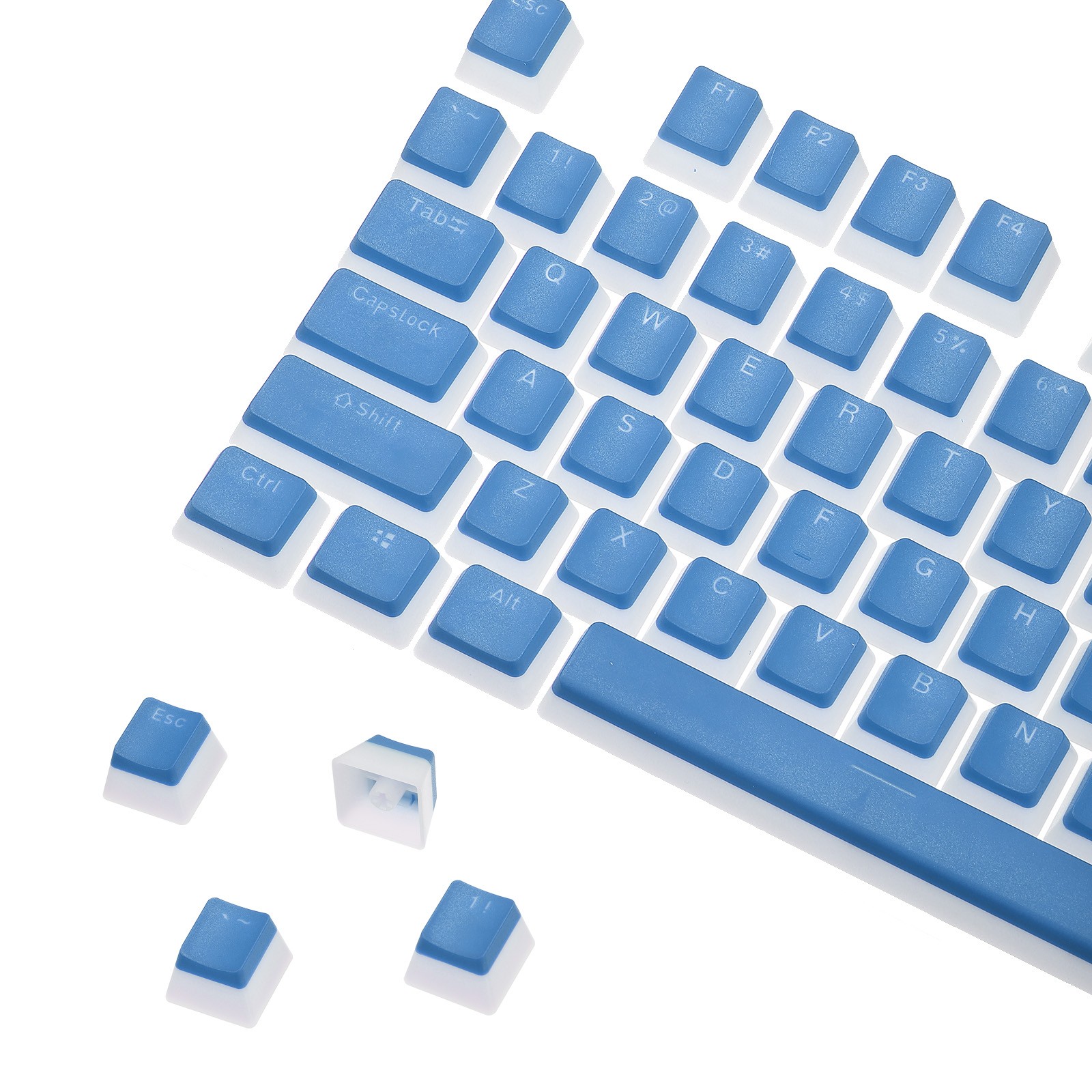 108 Keys PBT Pudding Keycaps Set OEM for Mechanical Keyboard Navy Blue