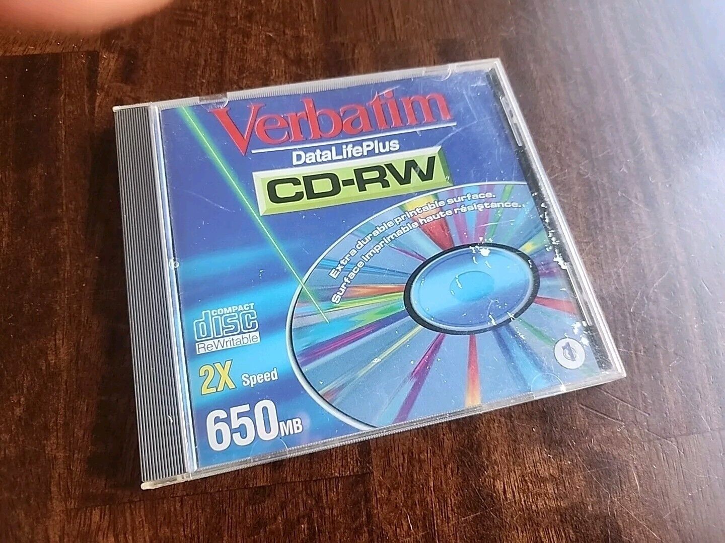 1 Pack Verbatim DataLifePlus CD-RW Recordable Disk 2x-4x Speed 650MB