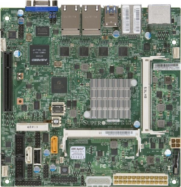 Supermicro X11SBA-LN4F-SI011 Mini-ITX Motherboard Pentium N3700  REV 1.02A