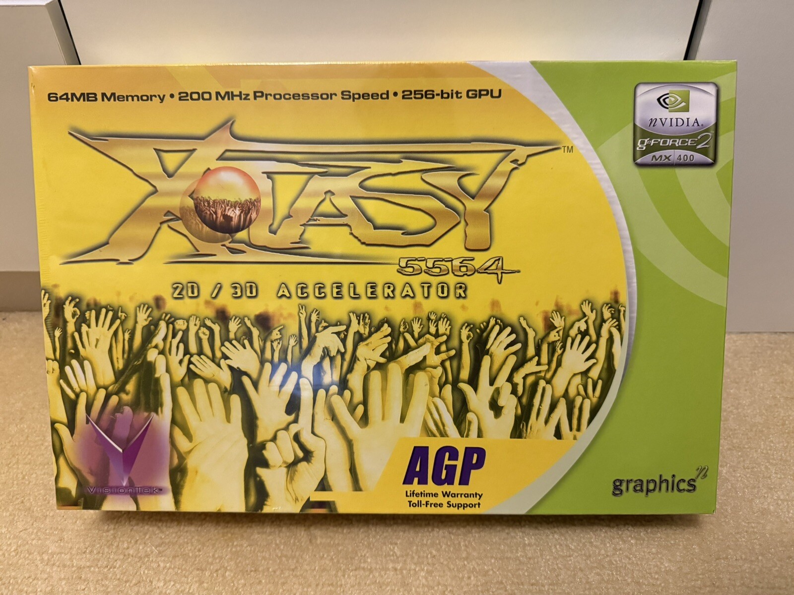 Visiontek Xtasy AGP 64MB nvidia Geforce2 MX400 Brand New Sealed