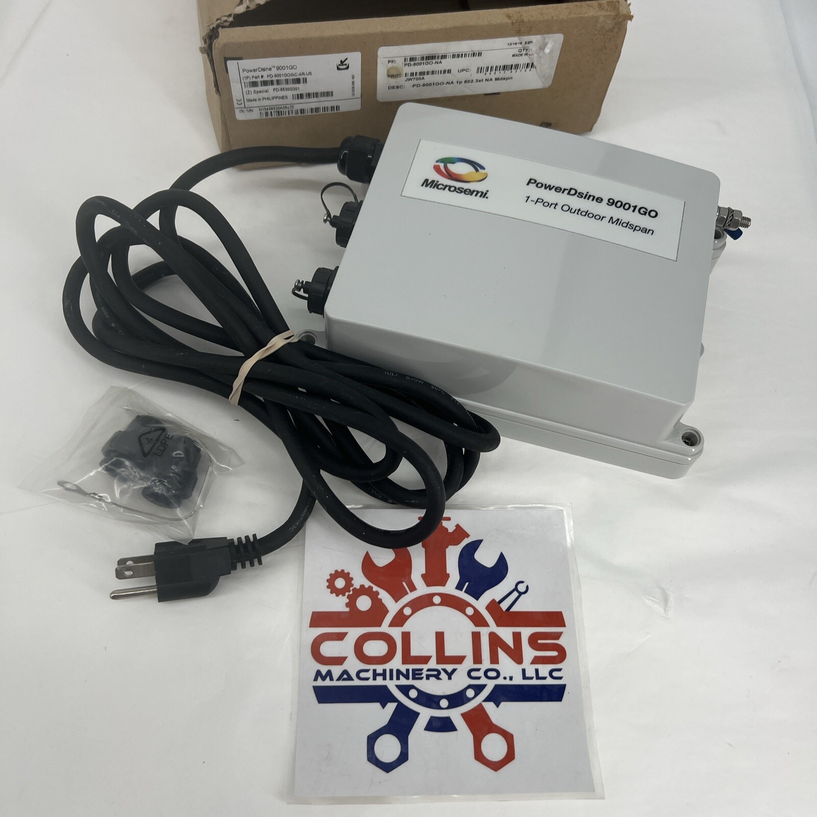 Microsemi PowerDsine 9001GO 1-Port Outdoor Midspan PD-9001GO/AC -NA