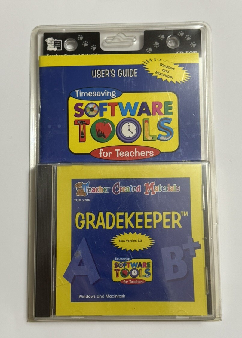 Software Tools Gradekeeper PC Teacher Created Materials New/Sealed