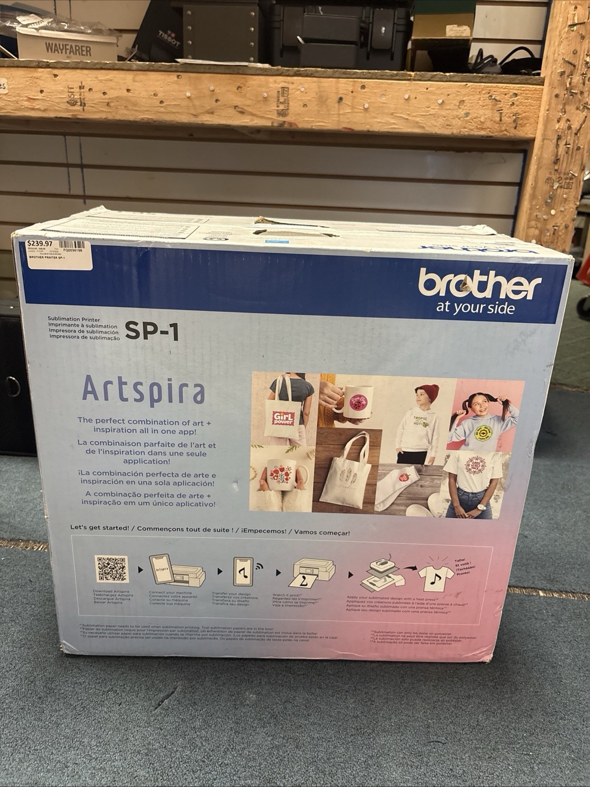Brother SP1 High-Quality Wireless Sublimation Printer with Paper & Full-Size Ink