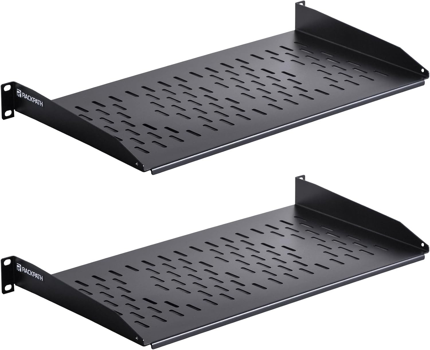 1U Cantilever Universal Rack Shelf - 10In Deep – Rackmount Shelf for 19’’ Av/Net