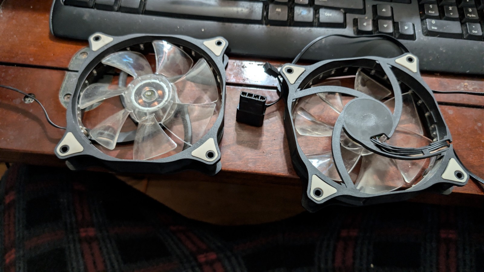 2 Pack 120mm BLUE LED Computer PC Case Cooling Fan Quiet Sleeve Bearing