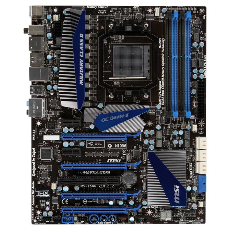 For MSI 990FXA-GD80 Motherboard Socket AM3+/AM3 DDR3 ATX Mainboard