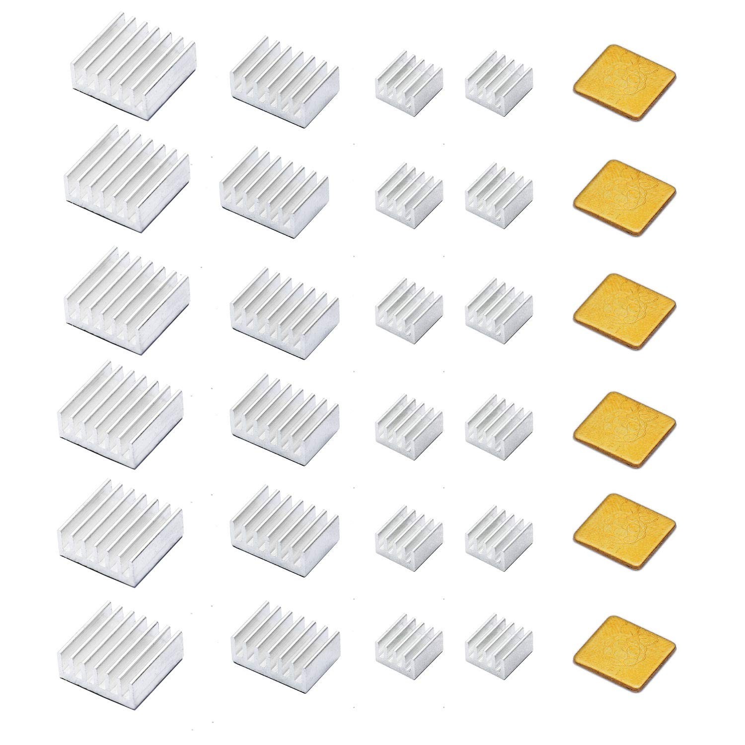 30 PCS Raspberry Pi 4 Heatsink Kit for Raspberry Pi B B+ 2/3/4/5