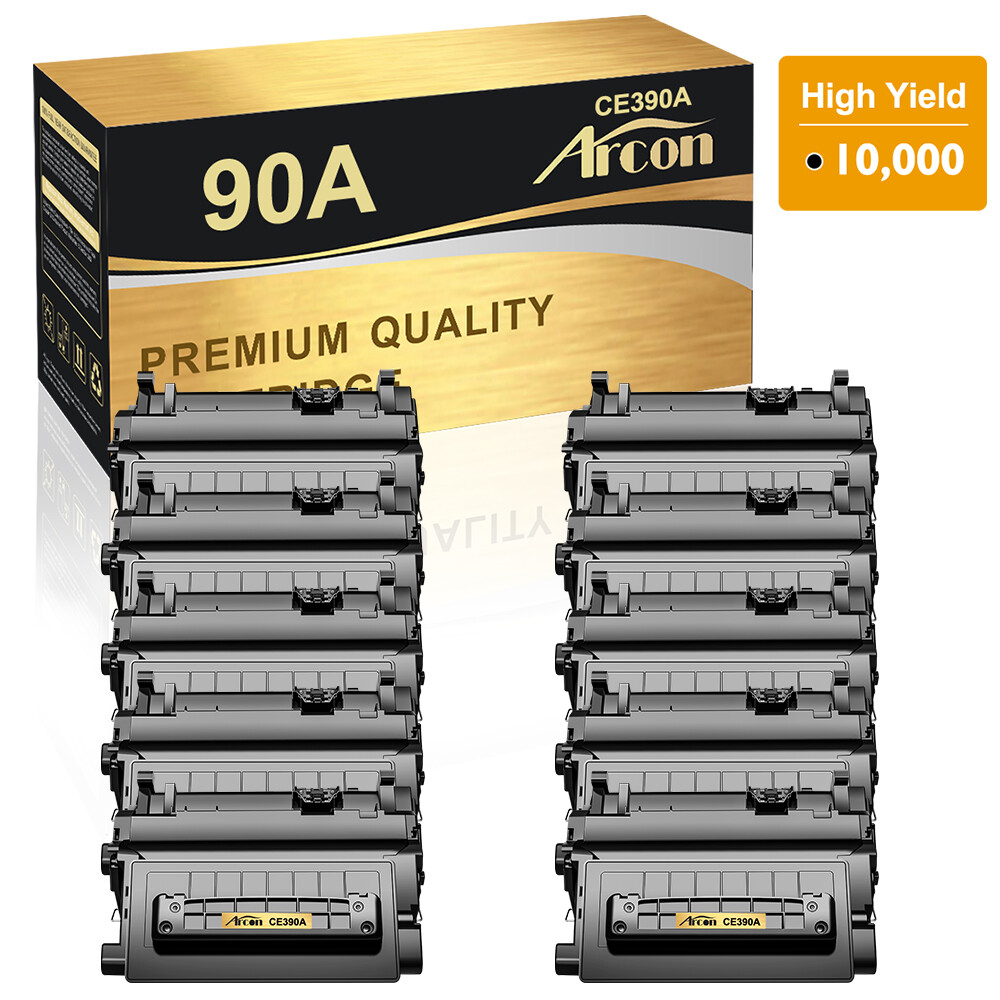 10PK CE390A 90A Toner Cartridge fits for HP LaserJet Enterprise M601dn 600 M603n