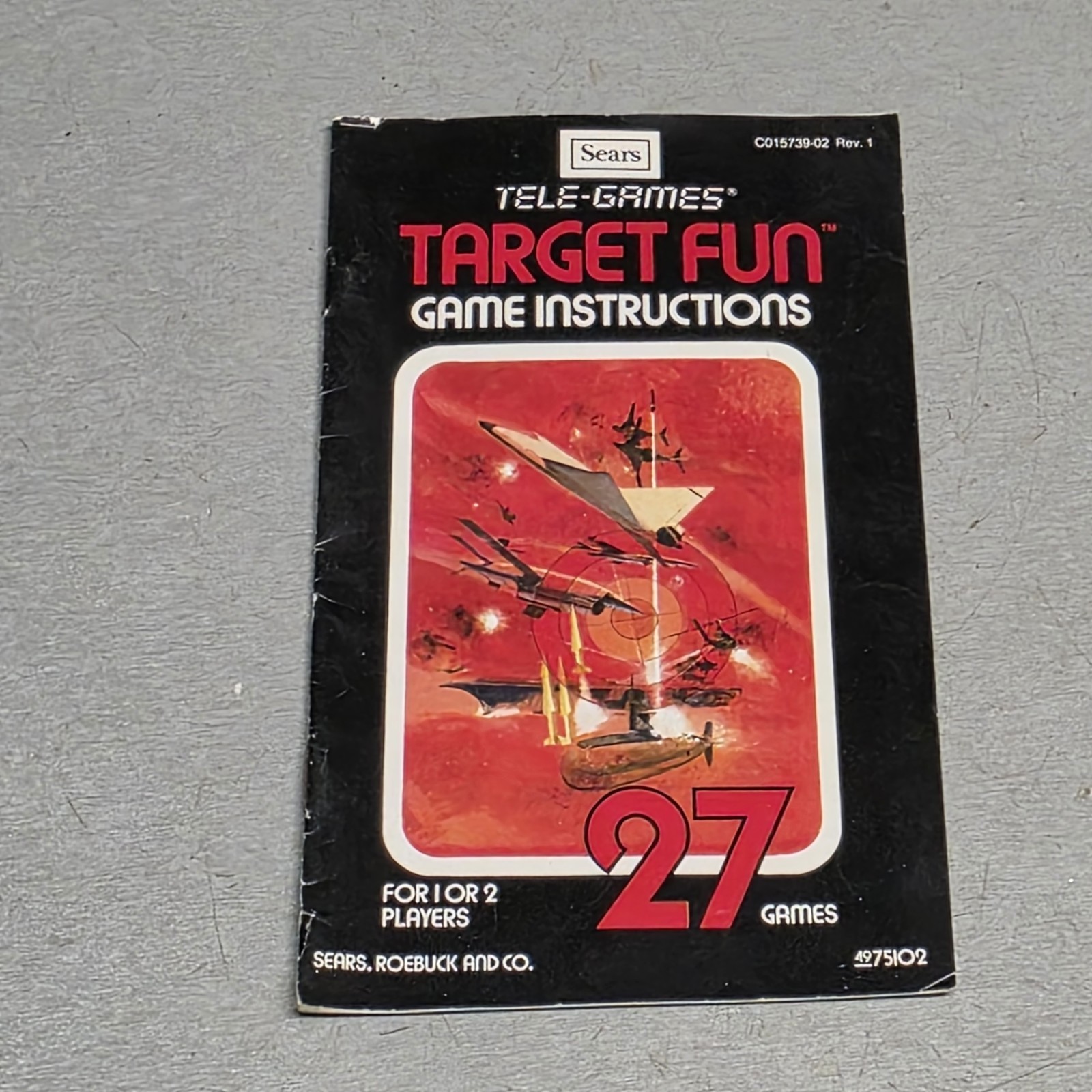 Sears Tele-Games Target Fun Atari 2600 Instruction Manual Only