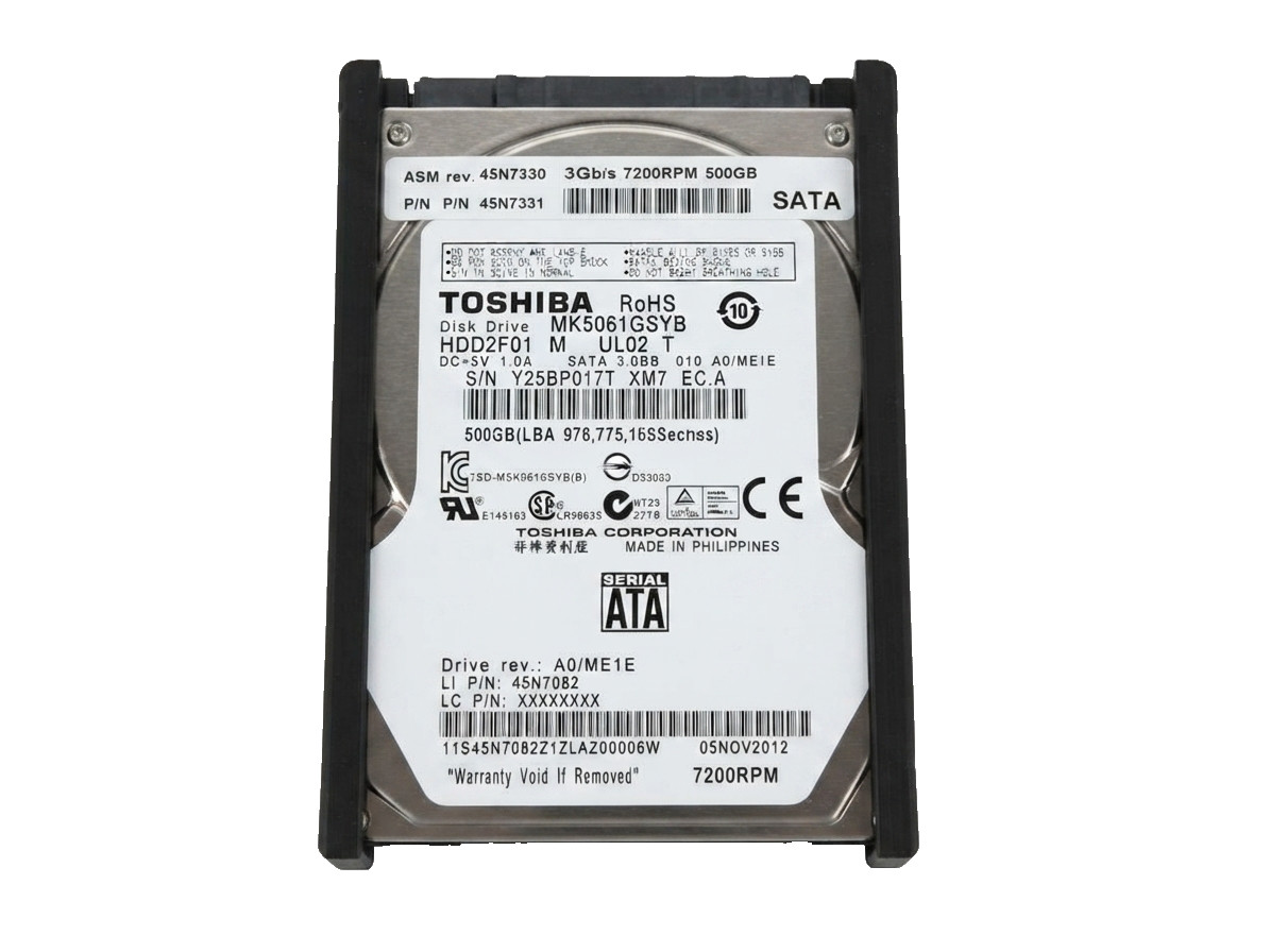 TOSHIBA 41T9416 500GB SATA High Efficiency HDD 2.5" HDD Internal Hard Disk Drive