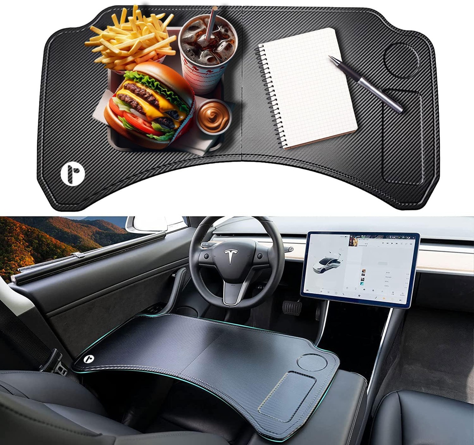 CYBERDESK: Portable Car Table for Tesla Model 3 X Y - Workstation Desk, Dinin...