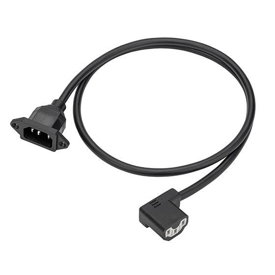 Silverstone PP16-1413R-80 80cm C14 to 90 Degree C13 Power Extension Cable