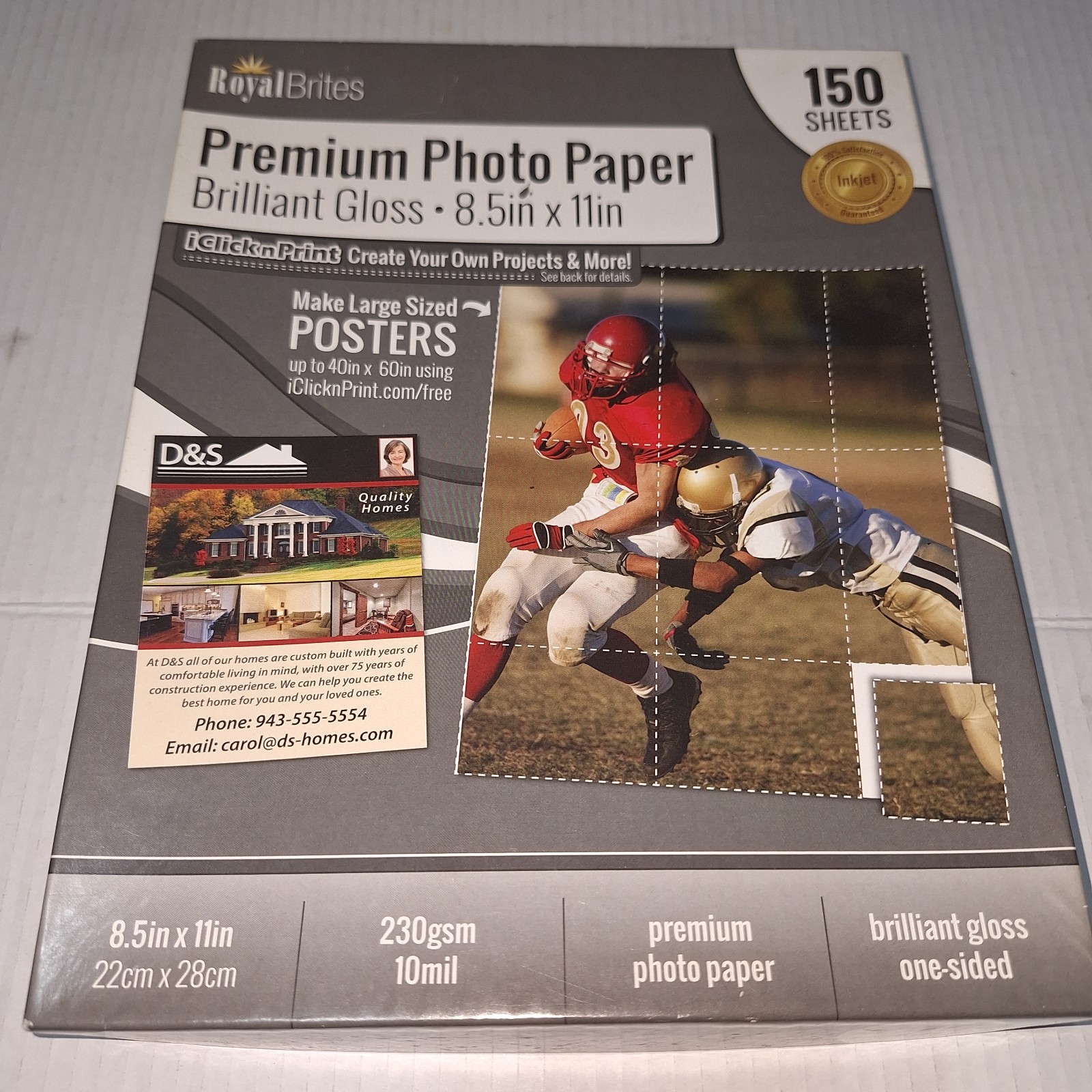 Royal Brites Photo Paper 8.5 x 11 Brilliant Gloss Premium  Open Box READ DESC.