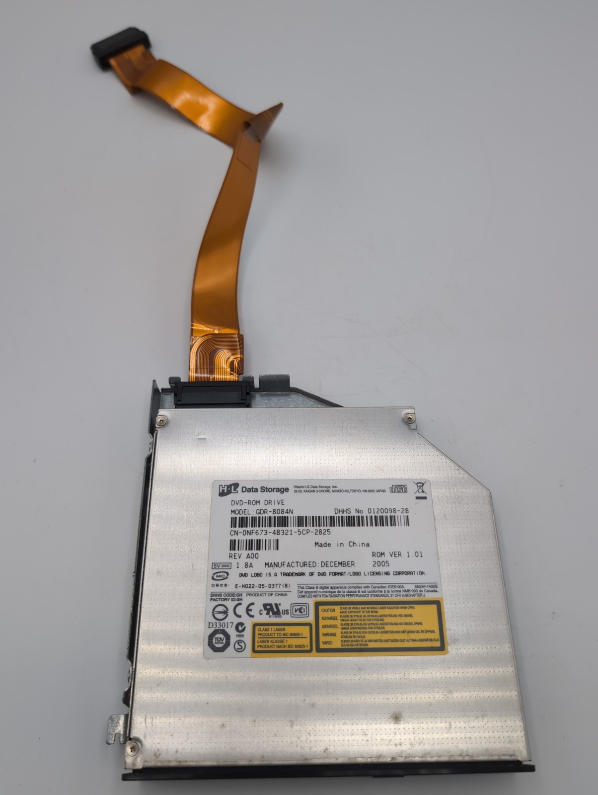 Genuine Dell HL Data Storage DVD ROM IDE Optical Drive  W/CABLE GDR-8084N NF673