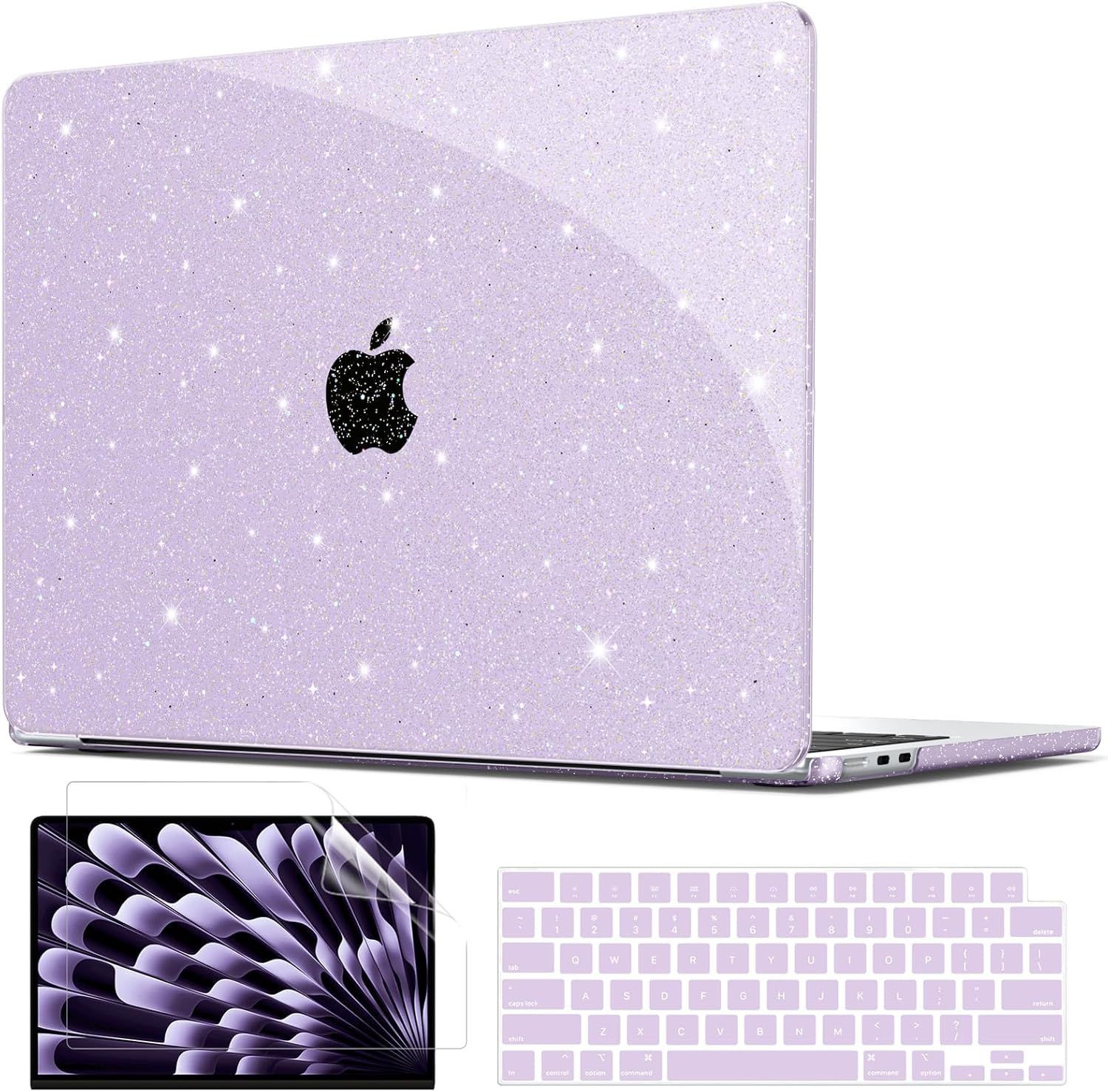 Glitter Case for MacBook Air 15 inch M5 M4 M3 M2 Chip 2026-2023