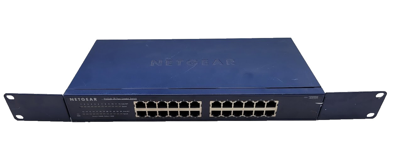 Netgear JGS524 v2 ProSafe 24 Port Gigabit Switch W/Rack Mount Brackets
