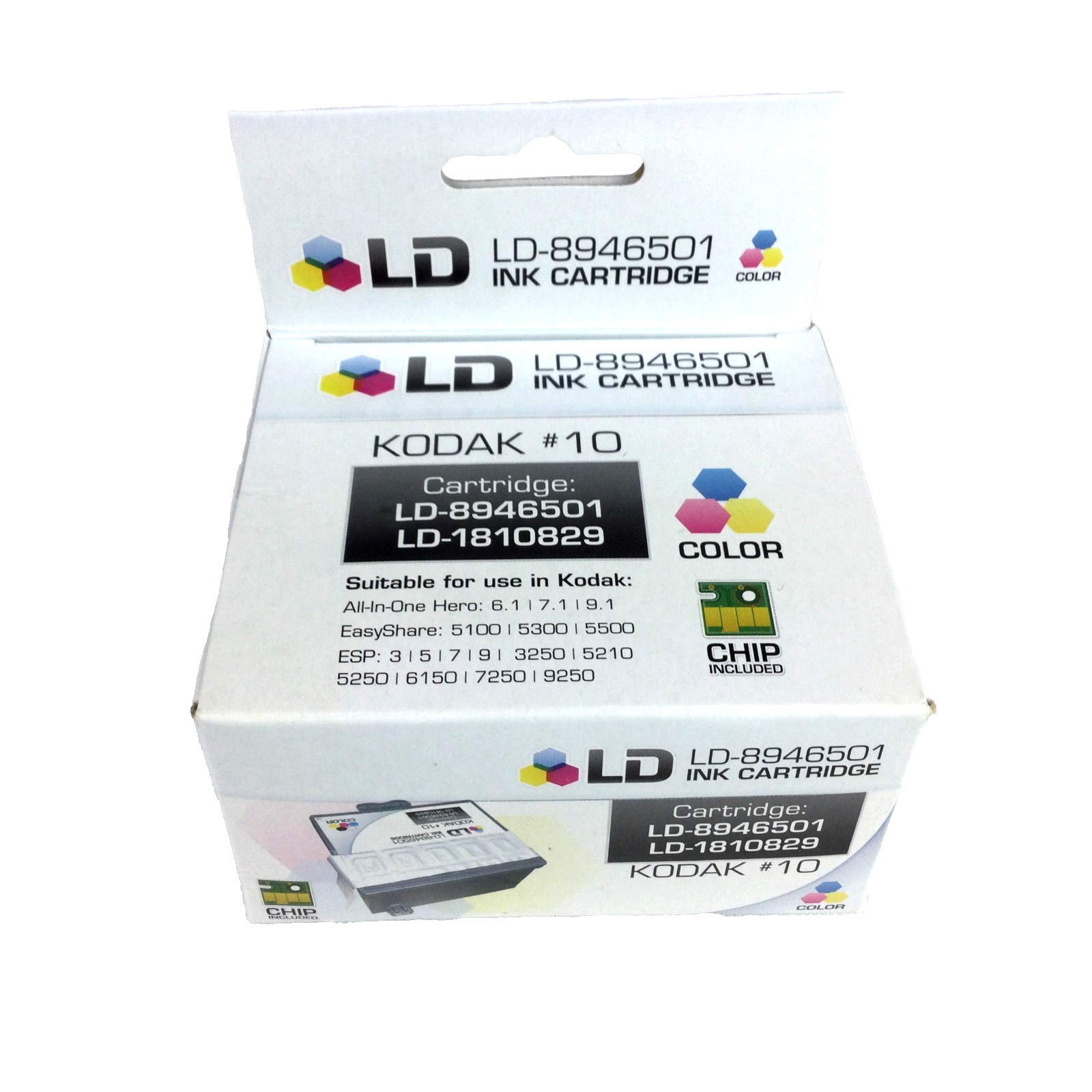 LD 8946501 / LD-1810829 #10 Color Ink Cartridge for Kodak Printer, Chip Included