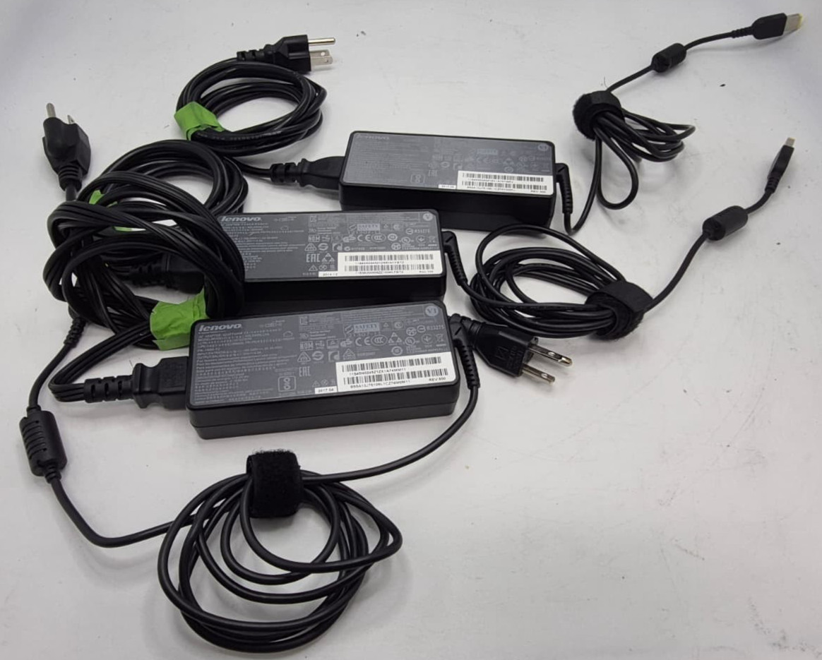 Lot of 3 Lenovo ADLX90NLC3A Square tip 20V Adapter