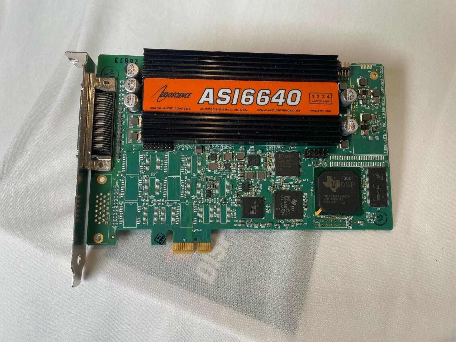 AudioScience ASI6640 PCIe Multichannel Broadcast Sound Card Balanced Audio XLR