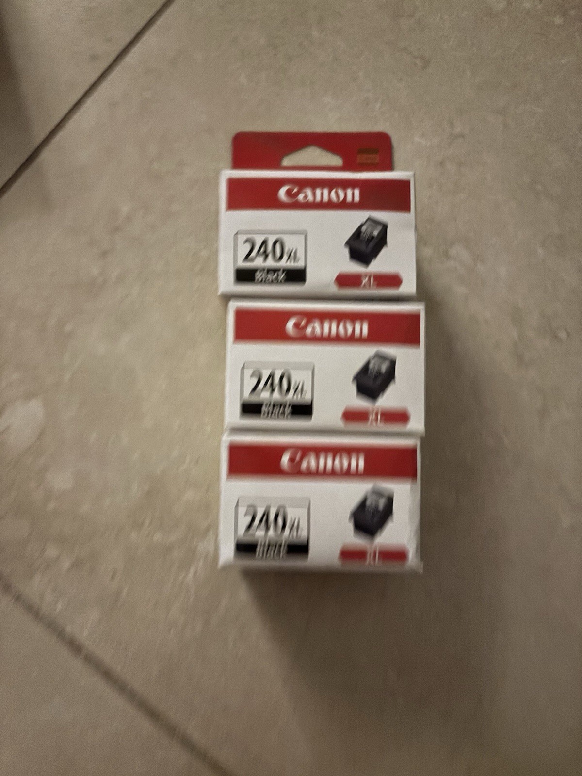 Lot of 3 Genuine Canon PG-240XL Black Ink Cartridges 240 XL High Yield Sealed