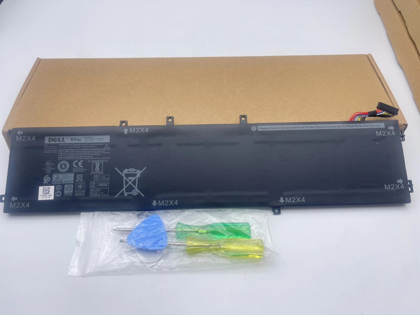 Genuine OEM 6GTPY 97Wh Battery for Dell XPS 15 7590, 9550 Series 5XJ28 GPM03 New