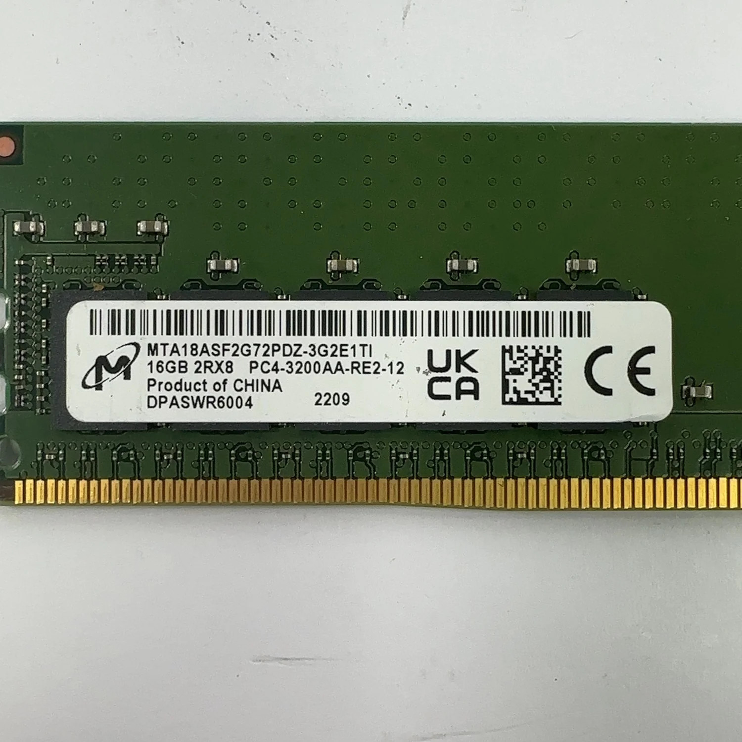 Micron PC4-3200AA 64GB (4x16GB) Server RAM DDR4 3200MHz MTA18ASF2G72PDZ-3G2E1TI