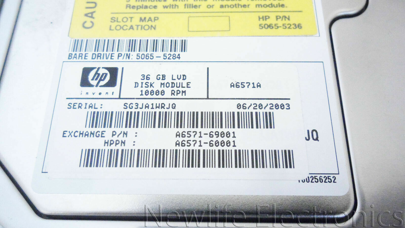 HP A6571-69001 36GB 10,000 RPM 3.5 in. Ultra320 LVD SCSI HDD A6571-60001 A6571A