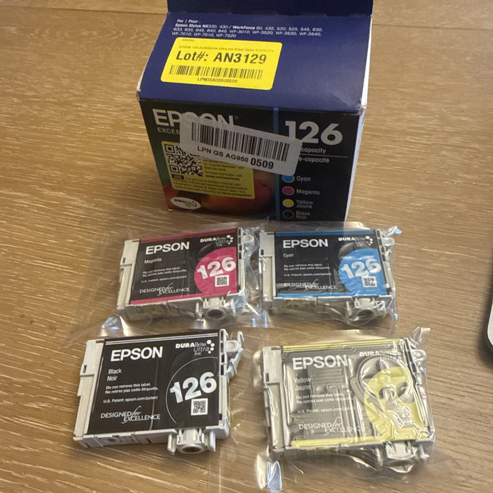 Epson 126 Ink Cartridge Combo Pack T127620-BCS Genuine Exp 01/2029