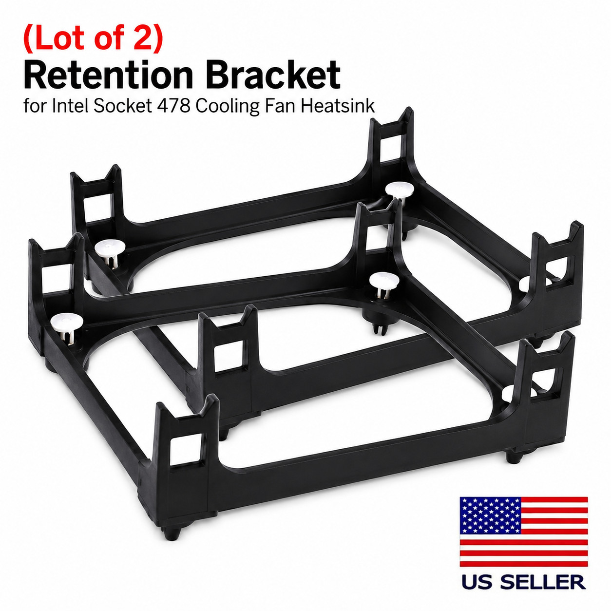 (Lot of 2) Retention Bracket for Intel Socket 478 Cooling Fan Heatsink