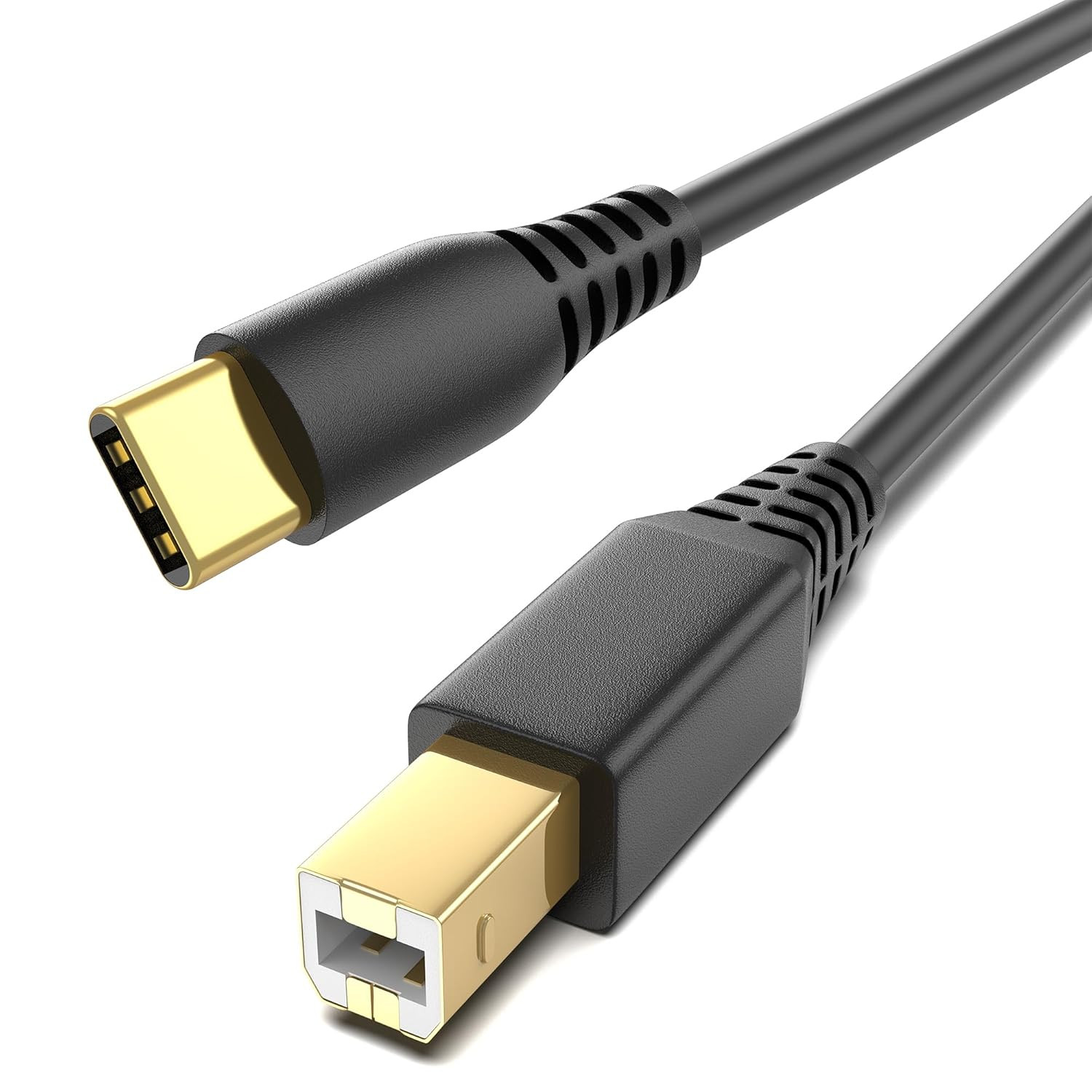 USB-B to USB-C Printer Cable, 6.6FT Gold-Plated USB Type B to Type C