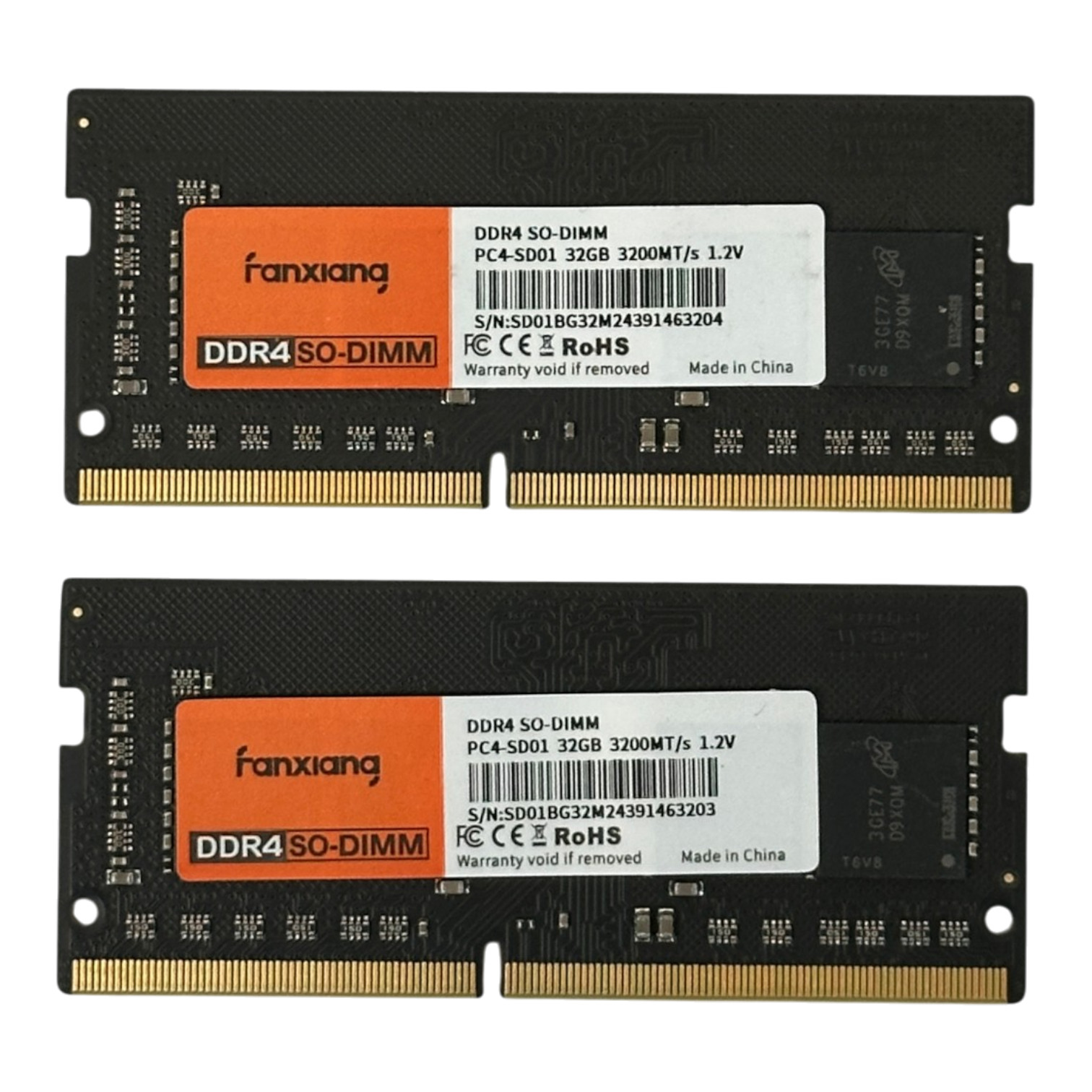 64GB (2x32GB) 3200MHz CL22 fanxiang SODIMM DDR4 Laptop RAM Memory Kit Intel AMD