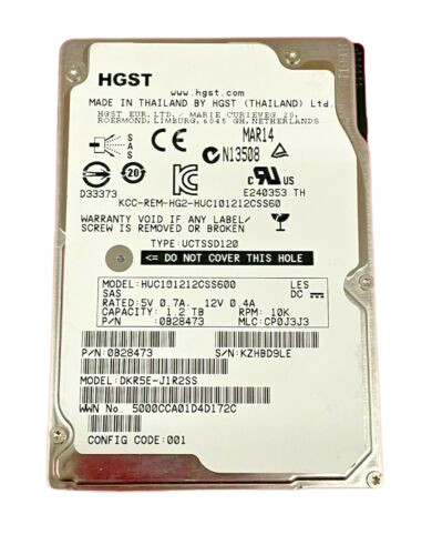 HGST Ultrastar HUC101212CSS600 0B28473 1.2TB 10K RPM SAS 6GB/s 64MB 2.5" HDD