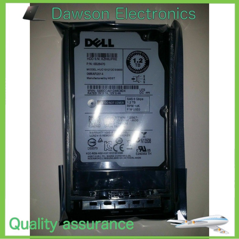 Dell 1.2TB 6G 10K 2.5" SAS 0T6TWN T6TWN HUC101212CSS600 HDD Hard Drive W Tray D