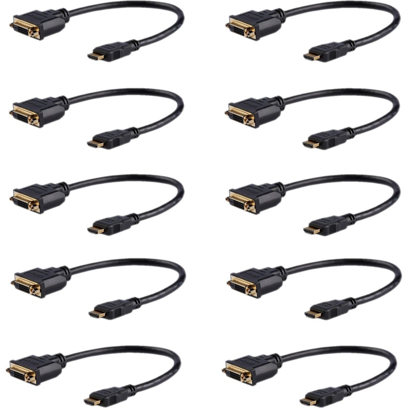 StarTech 8in [20cm] HDMI to DVI Adapter (hddvimf8in10pk)
