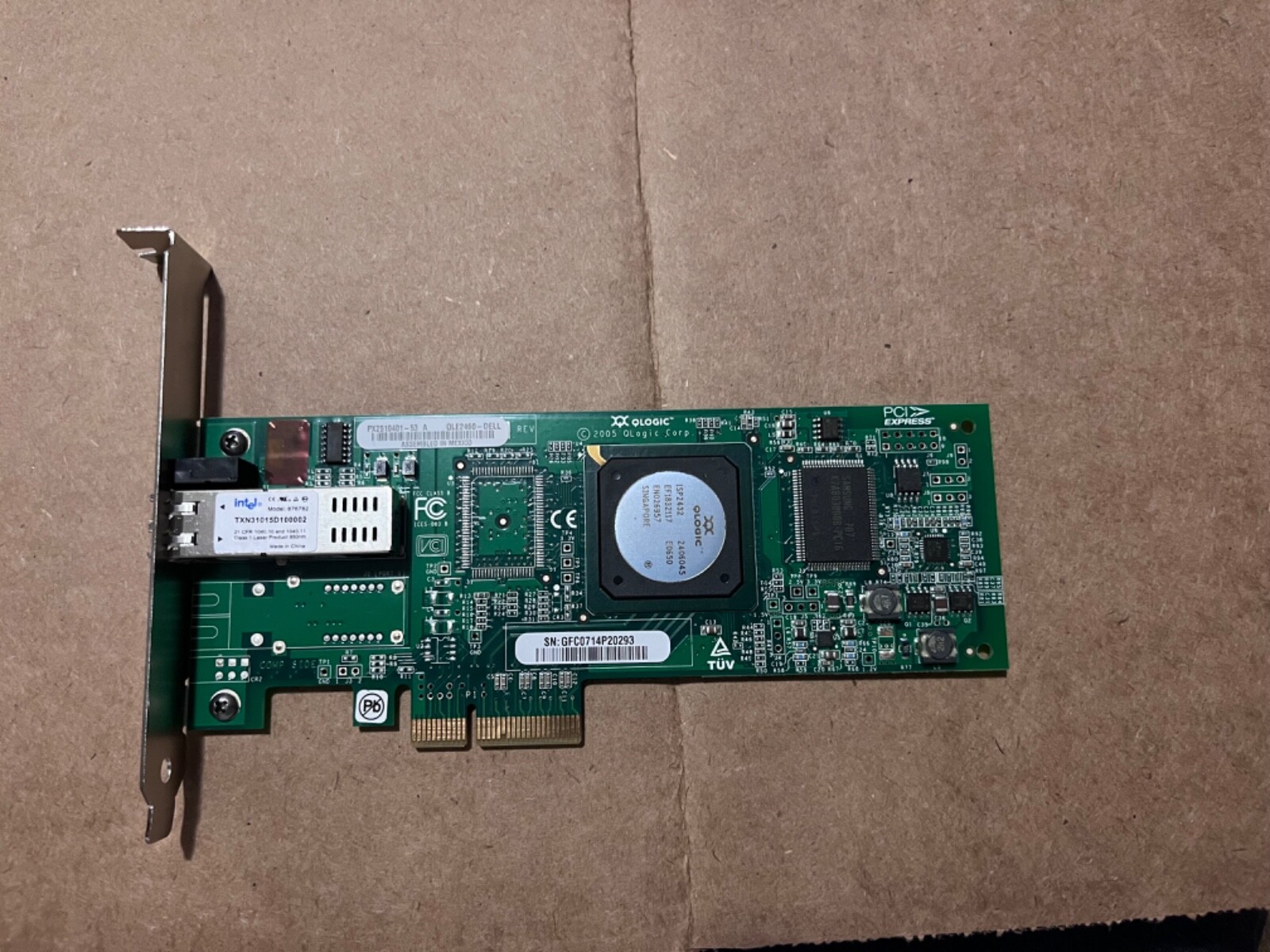 QLogic QLE2460-DELL HBA 4GB Single Port Fibre PCI-E Network Card PX2510401-53A