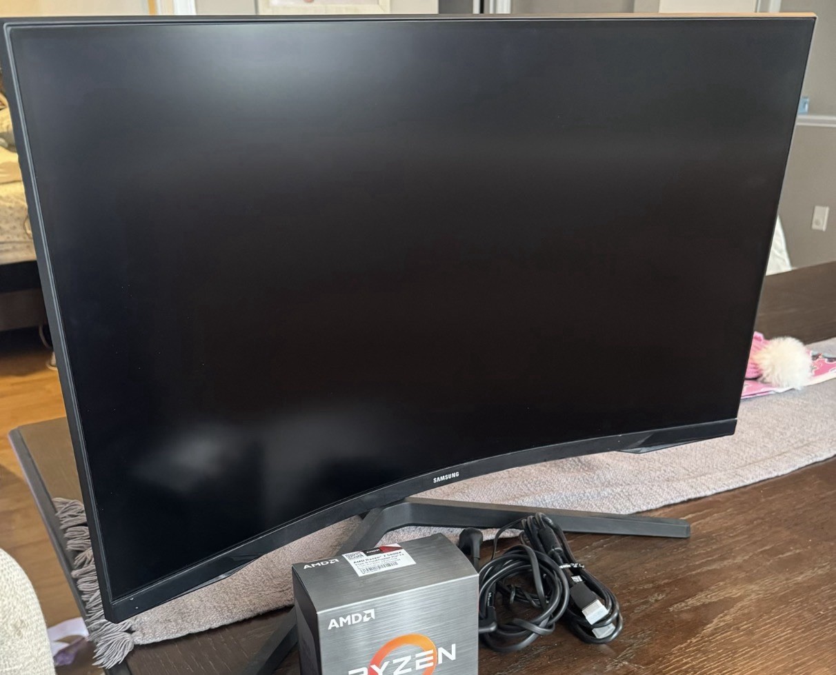 Samsung 27" Curved Monitor LS27AG550ENXZA Black HDMI 16:9