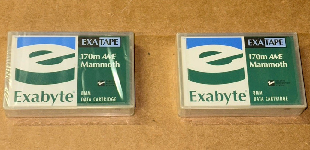 2x Exabyte MAMMOTH 170M 20/40GB AME 312629 Data Tape Cartridge NEW Sealed Lot