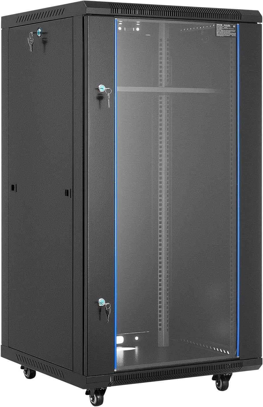 VEVOR 22U Server Rack Cabinet Wall Mount Glass