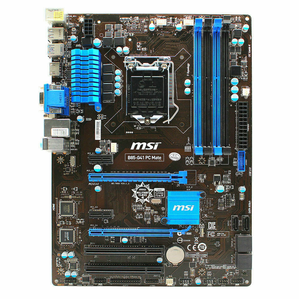 FOR MSI B85-G41 PC Mate System Board VGA HDMI DVI LGA1150 Motherboard 4*DDR3 32G