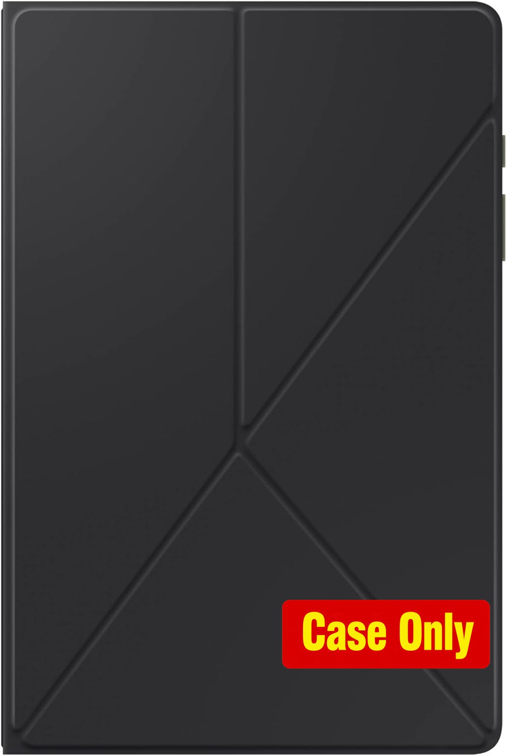 Galaxy Tab A9+ Case - Foldable Stand, Black and Khaki, Protects Against Bumps