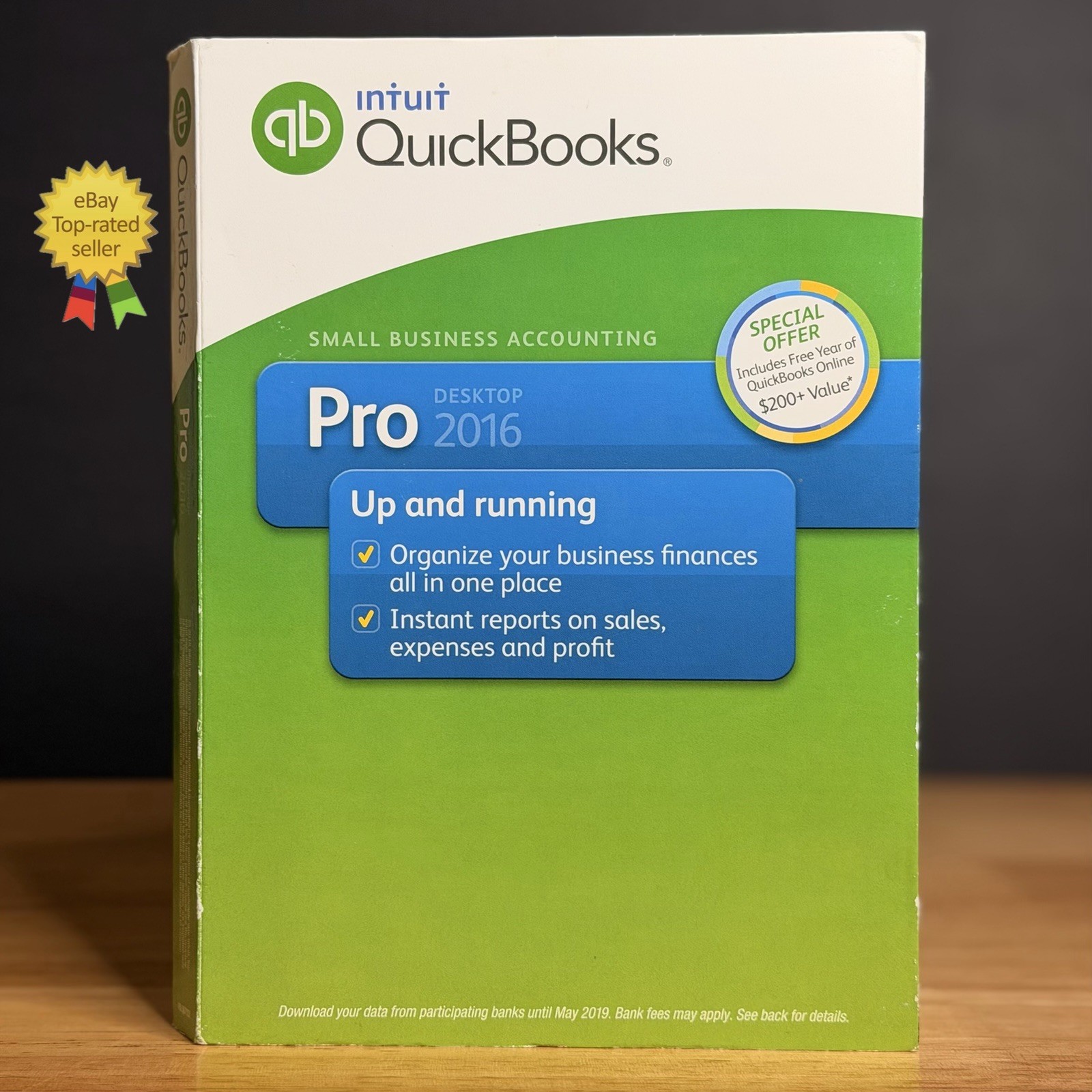 Quickbooks 2016 Desktop Pro Windows Accounting Retail -NO SUBSCRIPTI0N- TESTED