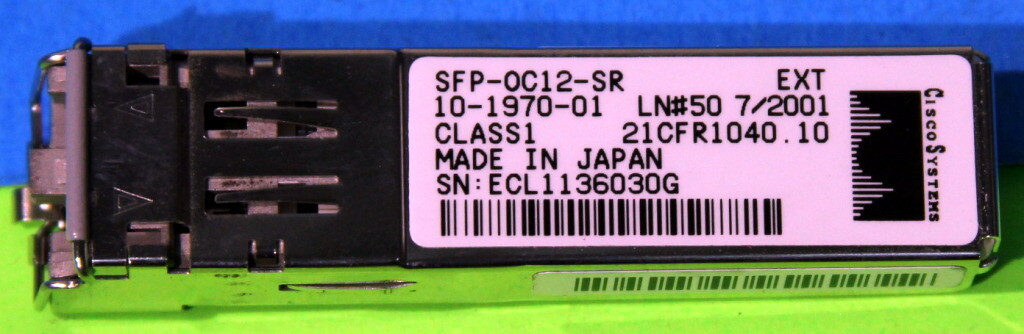 SFP-OC12-SR CISCO OC-12/STM-4 SFP SM SR Optical Transceiver 10-1970-01