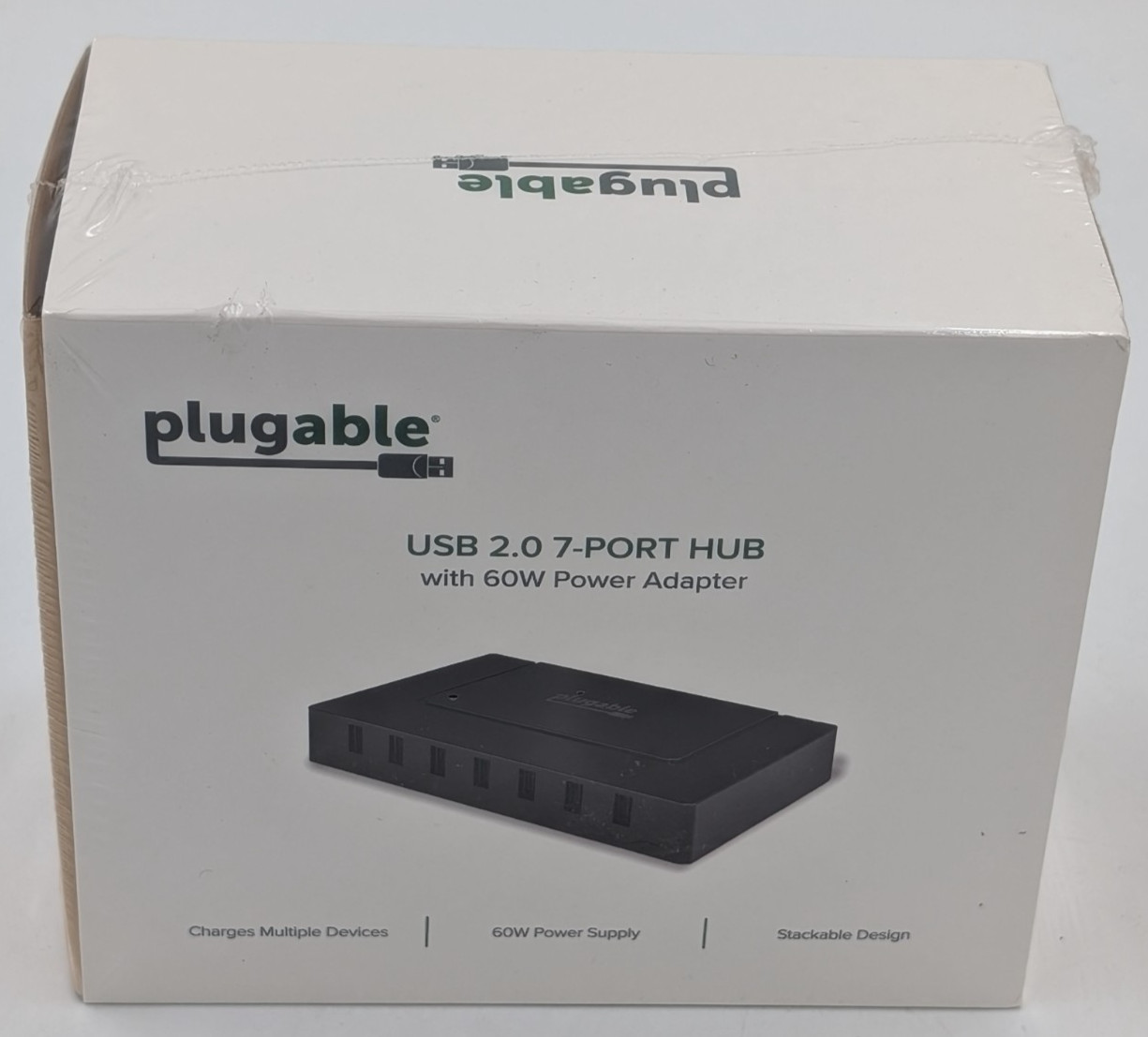 Plugable USB 2.0 7-PORT HUB With 60W Power Adapter USB2-HUB7BC New & Sealed