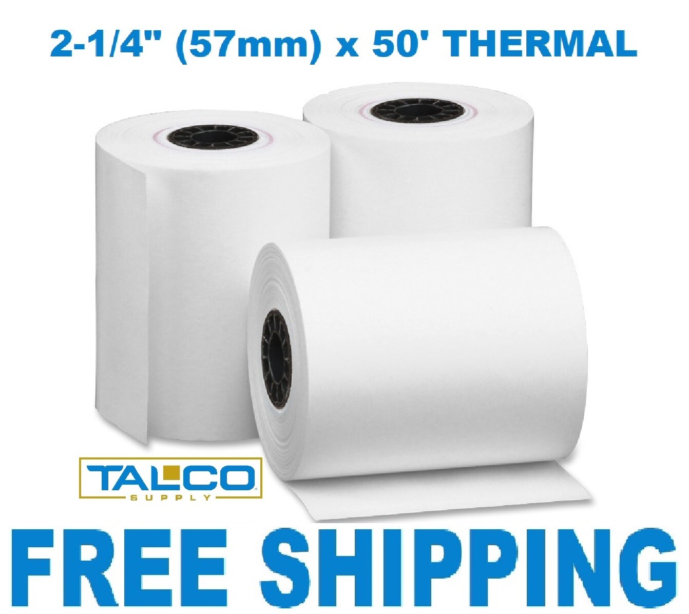 (50) Thermal Paper Rolls 2-1/4" X 50' for PAX A920 ~FREE SHIPPING~