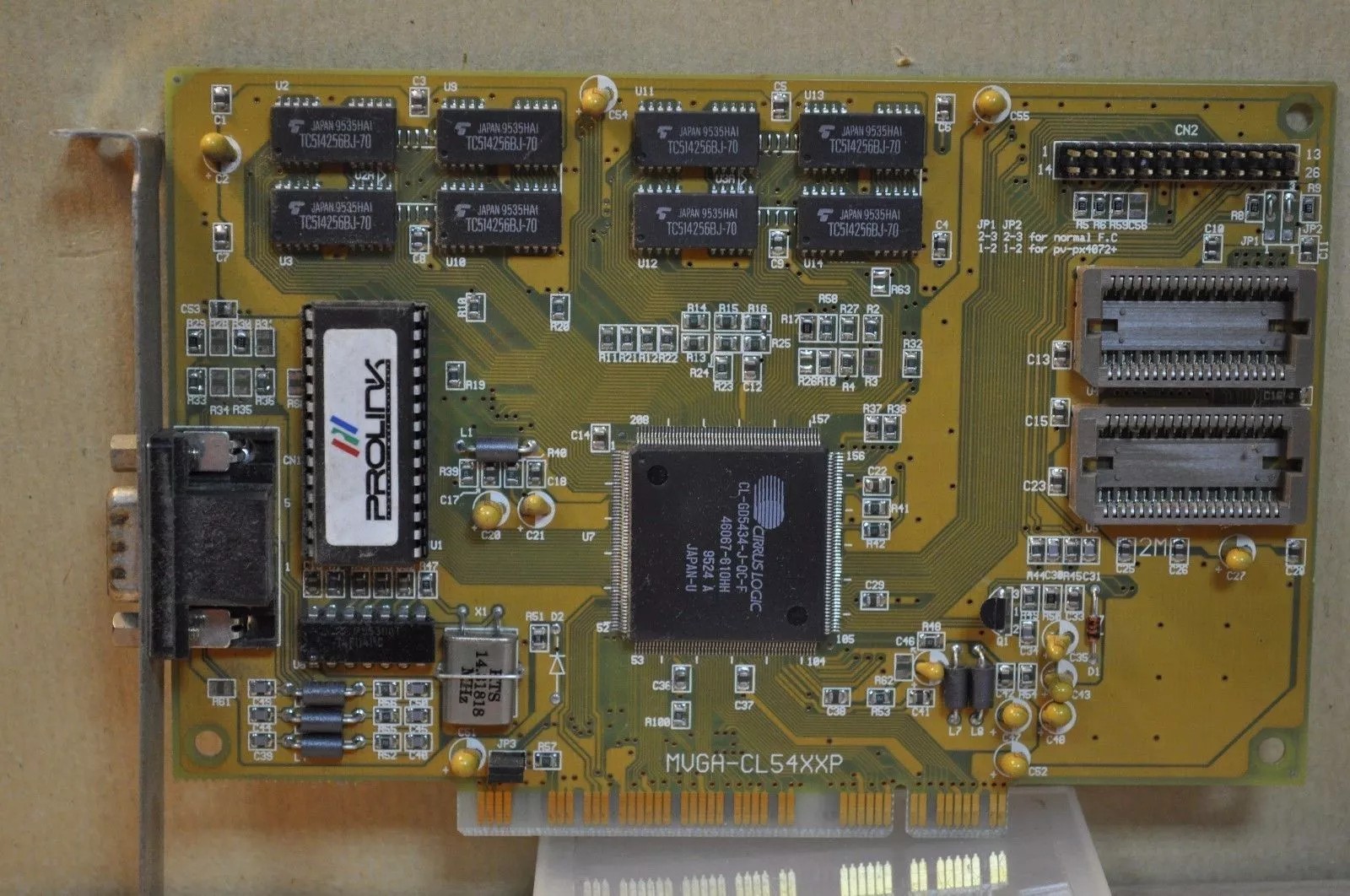 Prolink MVGA-CL54XXP Vintage PCI VGA Graphics Video Card CirrusLogic Chipset