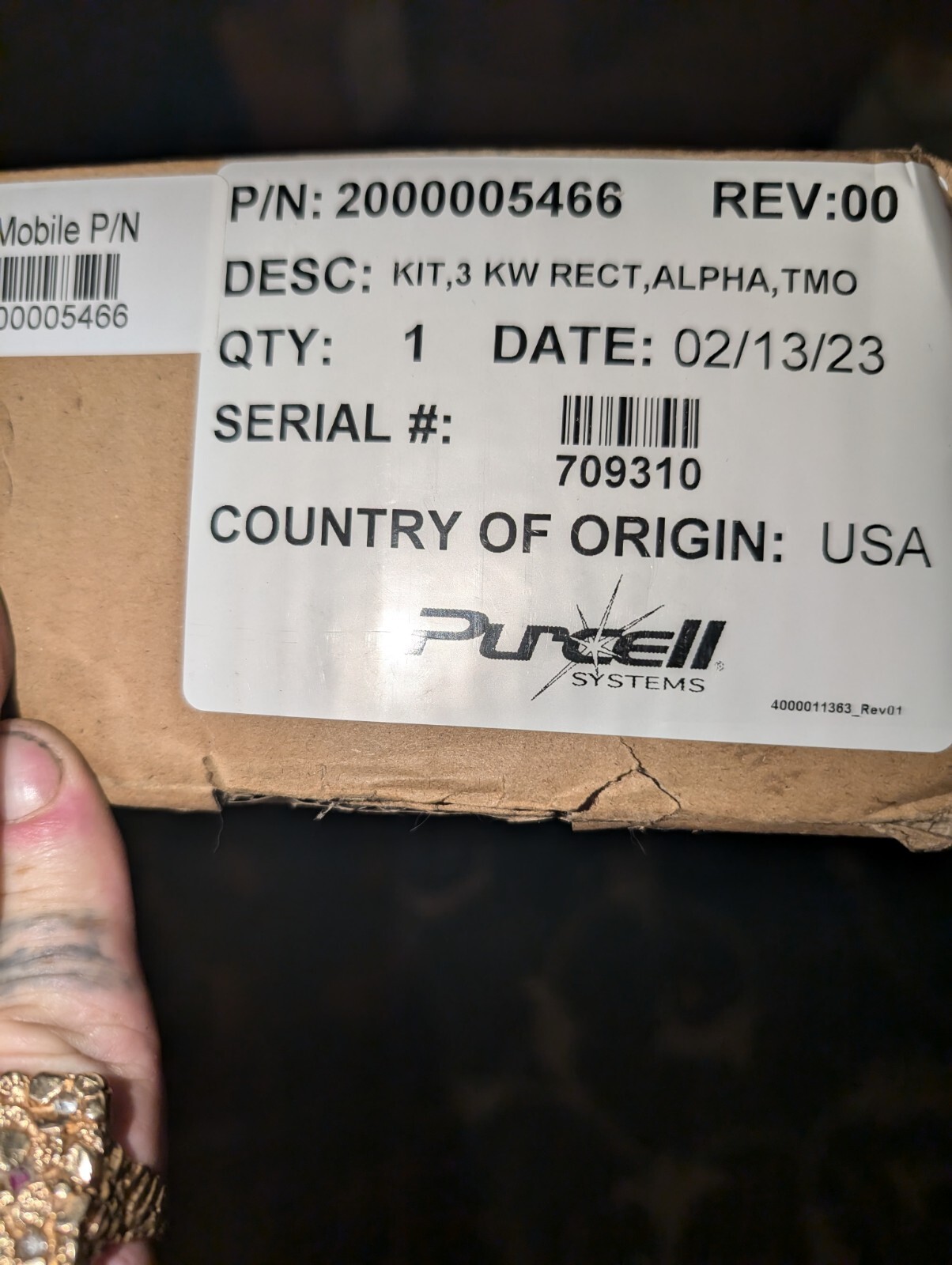 0100037-001 Alpha Technologies 3KW Rectifier Power Module Pn2000005466