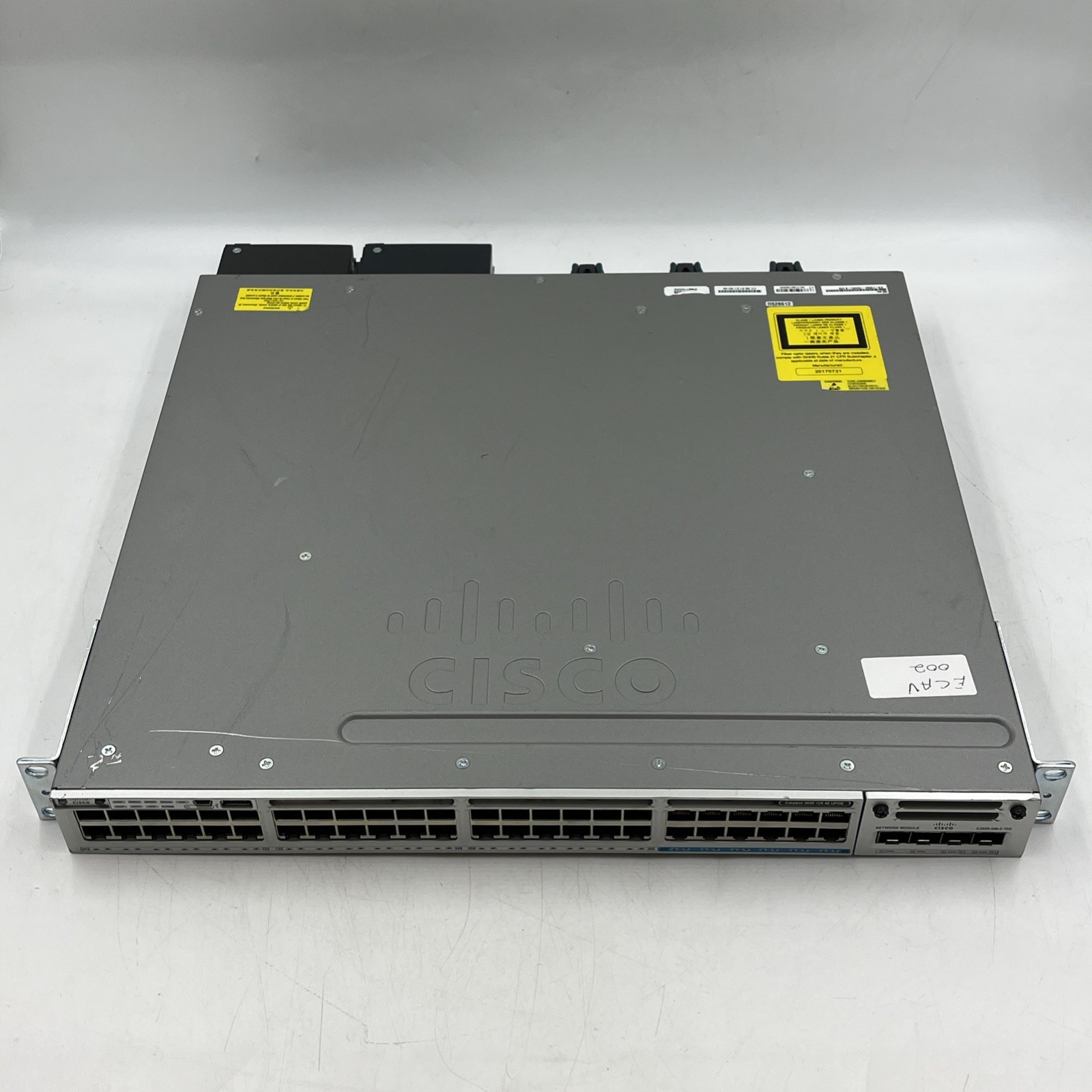 Cisco Catalyst 3850 WS-C3850-12X48U-S 48-Port UPOE Switch 2x PSU C3850-NM-2-10G