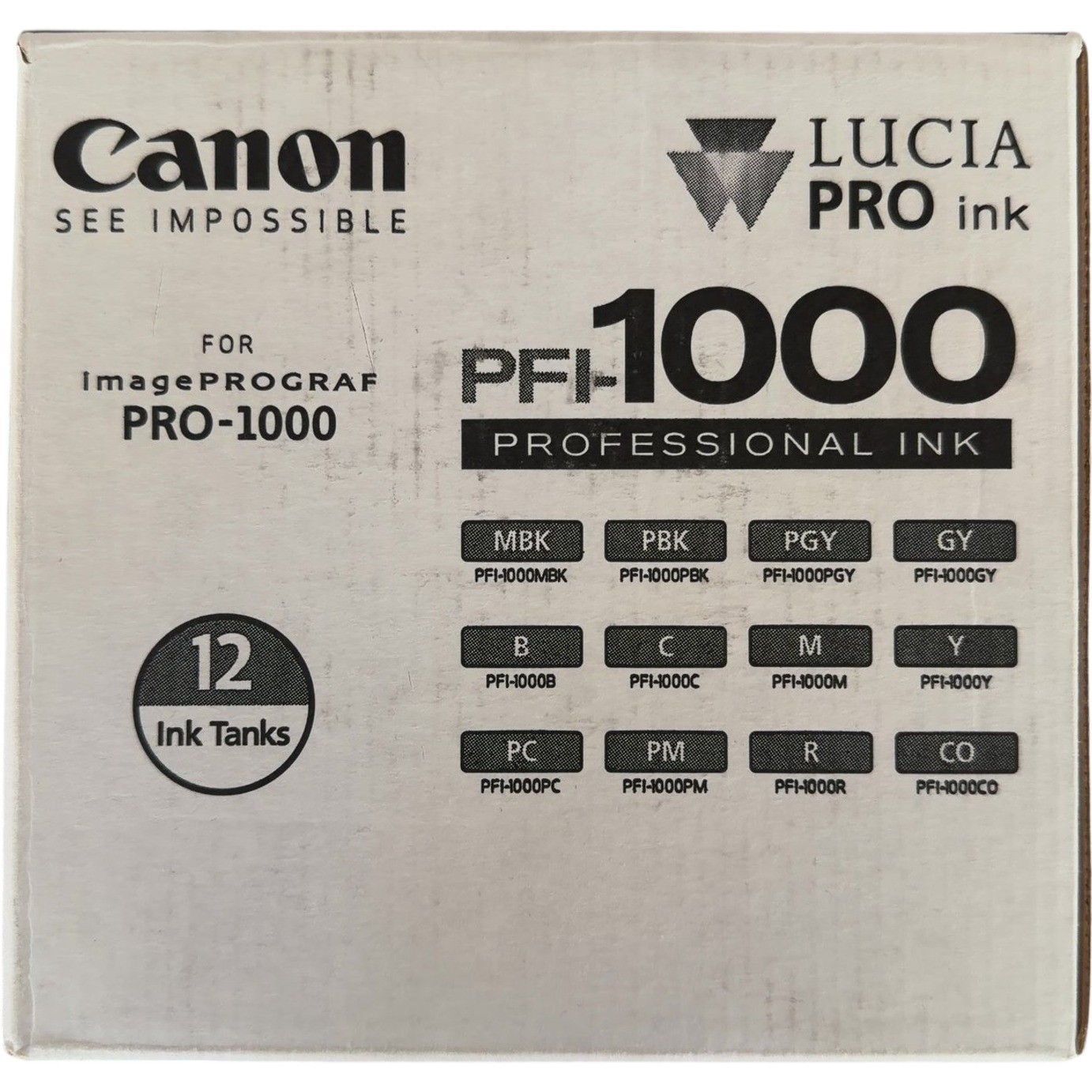 Canon PFI-1000 Professional Ink Tank Set of 12 imagePROGRAF PRO-1000 Lucia PRO