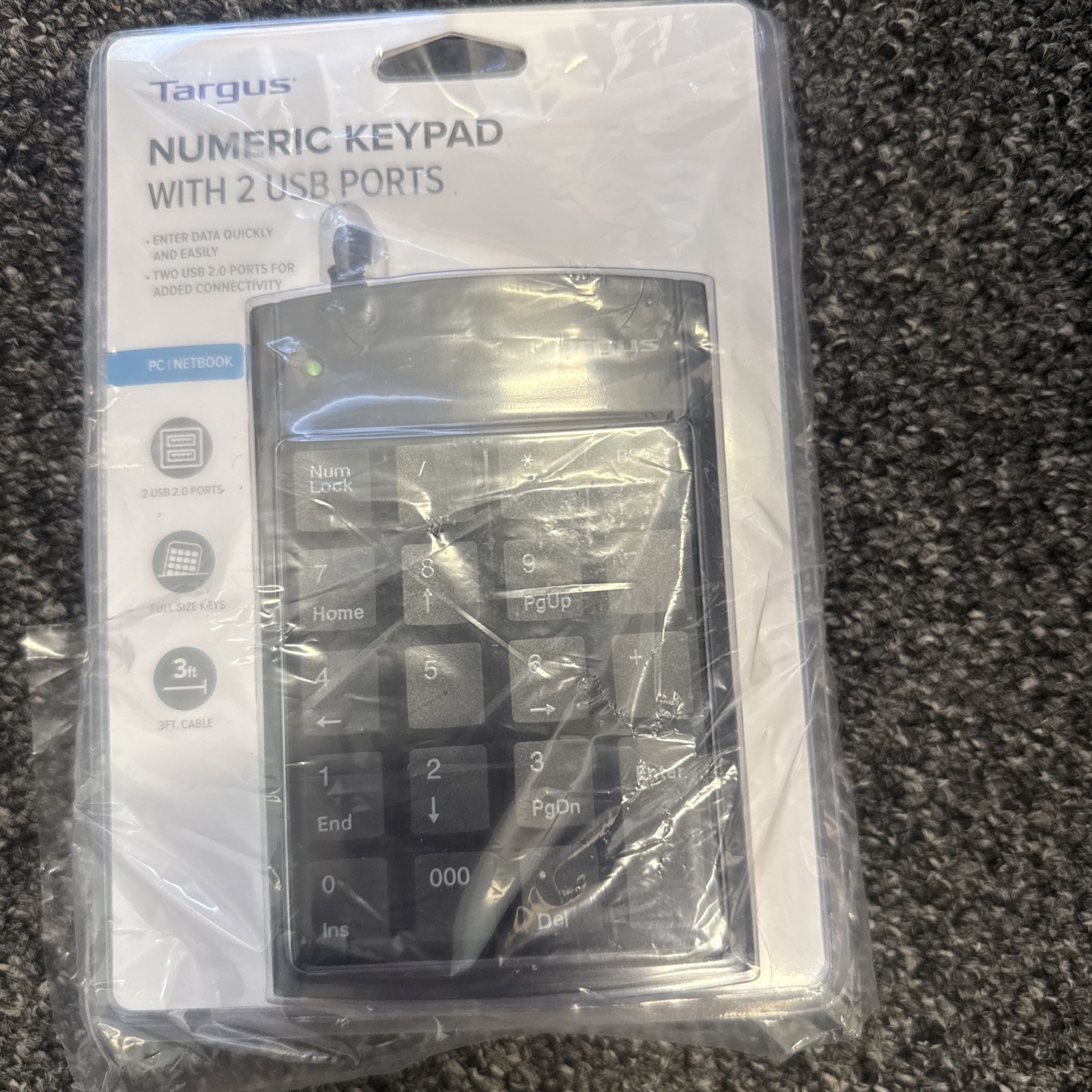 Targus Numberic Keypad With USB 2.0 Hub Brand/ PAKP004B|NMB-003(B)